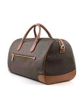 Michael Kors Brown and Tan Travel Duffel